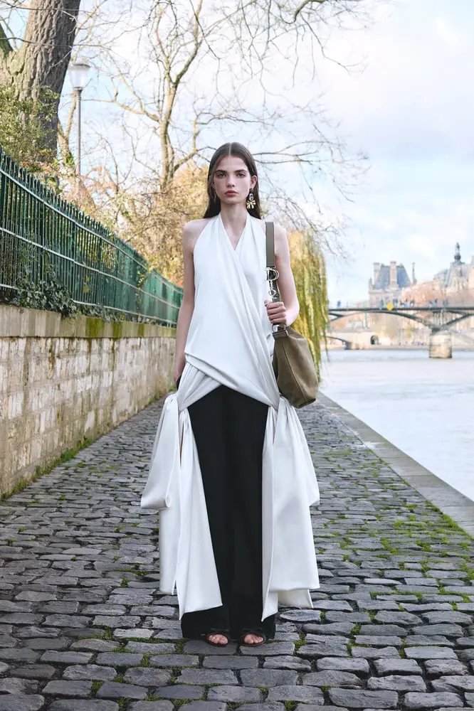 A laid back, draped look