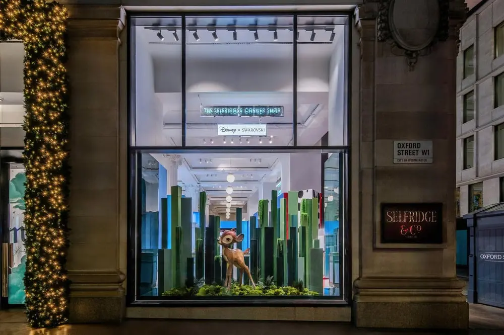 The window with a crystallised model of Bambi