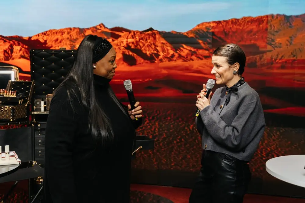 Dame Pat McGrath at the pop-up launch in Dosan