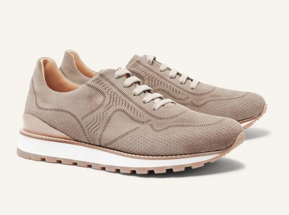 Testoni, 'Moena' laser-cut sneaker, AW 2026/27