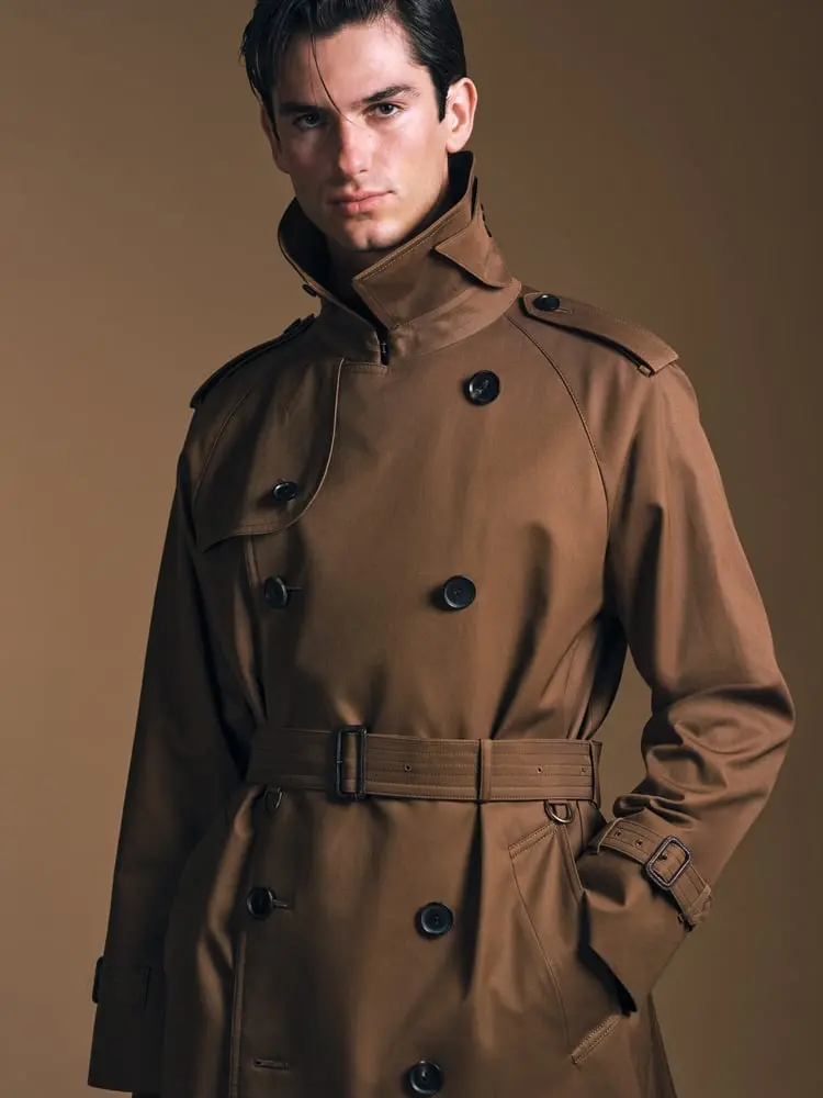 The trench coat crafted with Sanyocoat